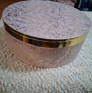 Small Square Pink & White Floral Decorative Gift Box